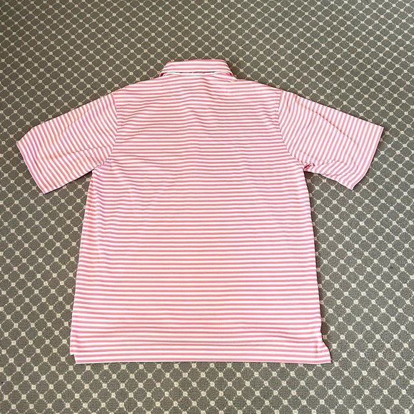 Donald Ross Pink Stripe Golf Polo Shirt - Picture 7 of 7